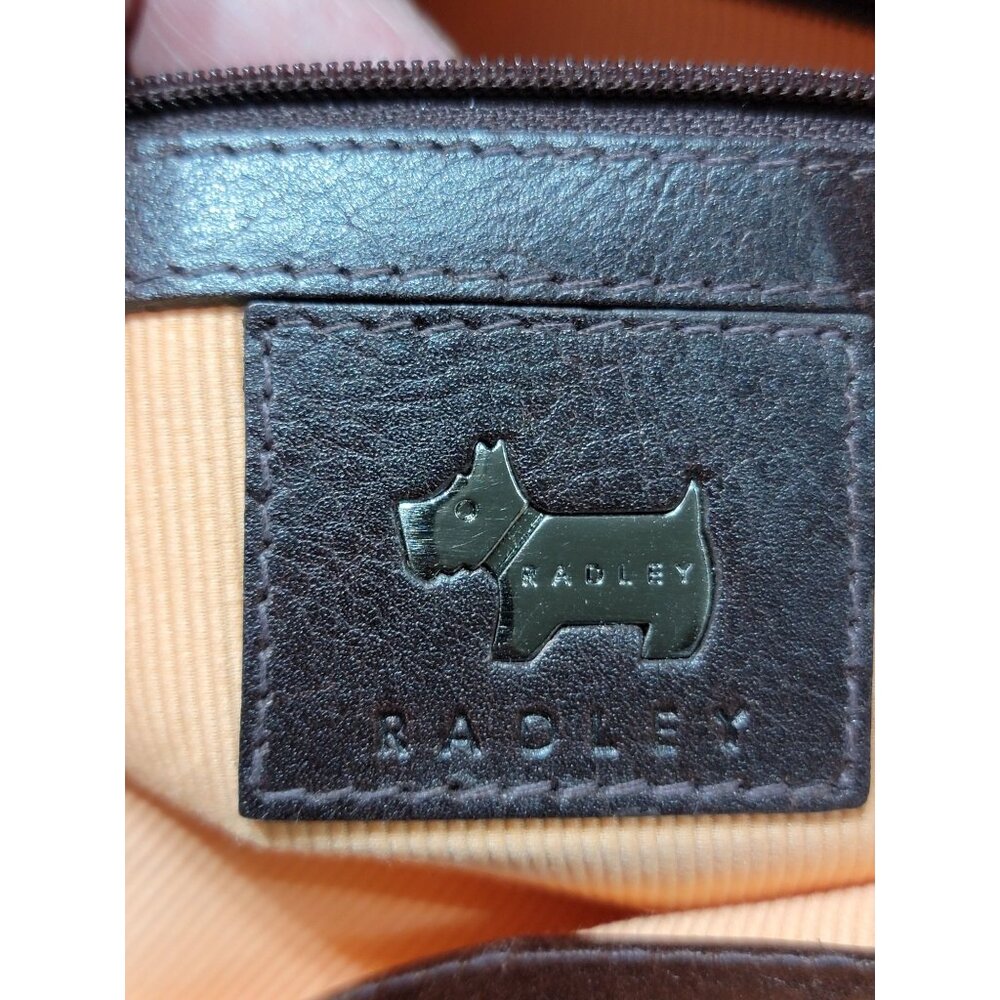 Radley London Brown Leather Tote Bag With Dog Tag Accent - Picture 7 of 11